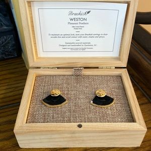 BRACKISH Weston Earrings - Blue & Green Pheasant Feathers